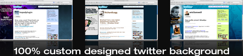 100% custom designed twitter background